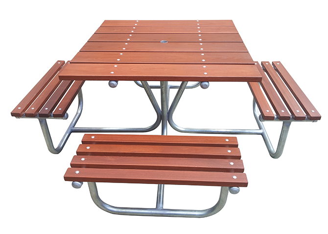 EM047 Parklands Square Combination Table and Benches, Timber with Umbrella Hole.png